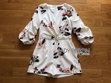 Lady Printed Jumpsuit จัมป์สูทขาสั้น