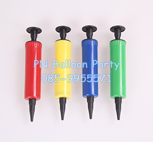 กระบอกสูบลมลูกโป่ง ขนาดเล็ก ที่สูบลมแบบปั๊มมือ คละสี