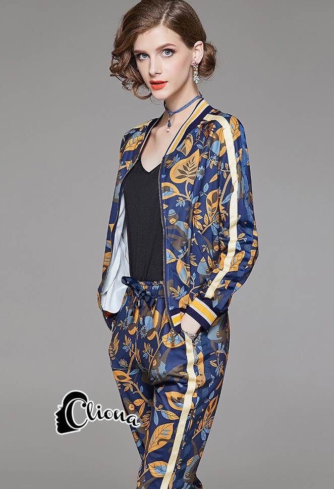 เสื้อ+กางเกงพิมพ์ลายสวยคมชัดสวยเก๋ดูดีค่ะ เสื้อแขนยาว