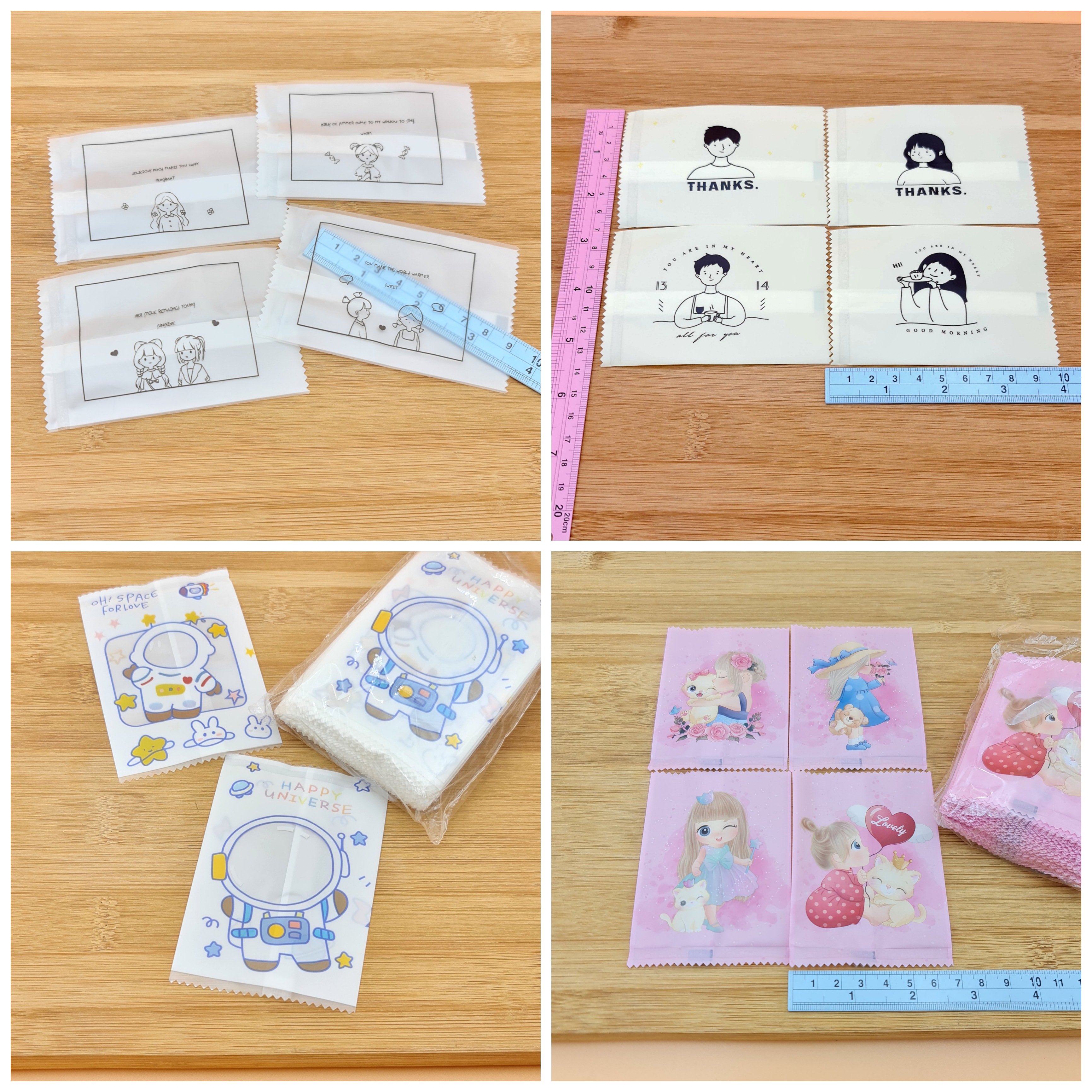 ✅🇹🇭 ถุงซีล 7*10cm./ 7×9.5cm. ~98-100ใบ พลาสติก แพ็คเกจ เบเกอรี่ j12