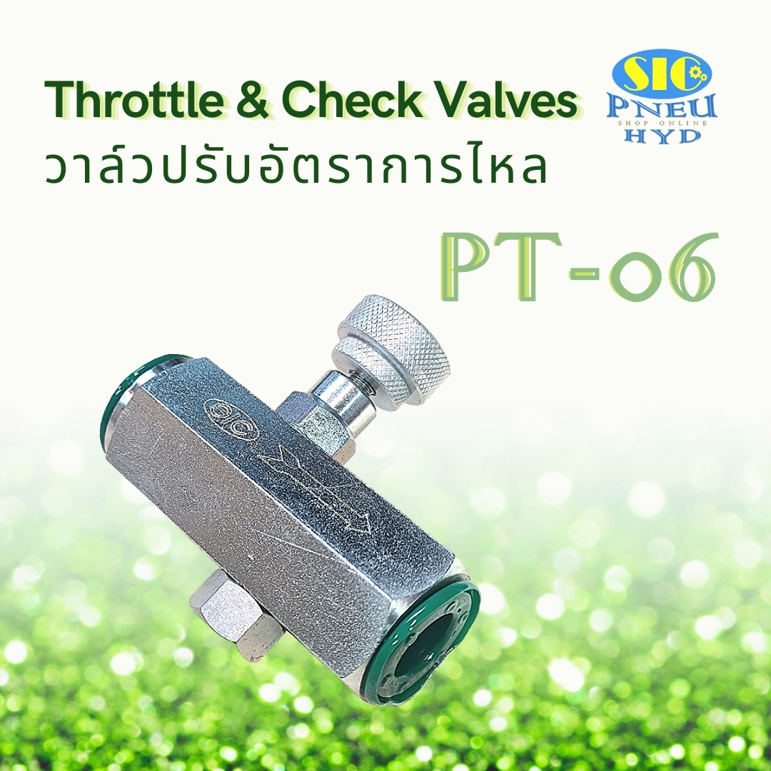 PT-06 : Speed Control Valve 3/4" (Flow Control Valve แบบต่อท่อ) วาล์วปรับความเร็ว