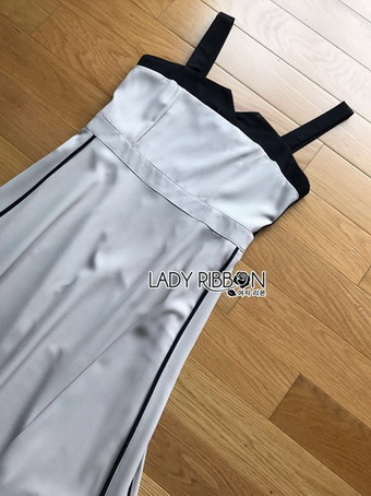 Lady Gabby Two-Tone Vintage Crepe Dress