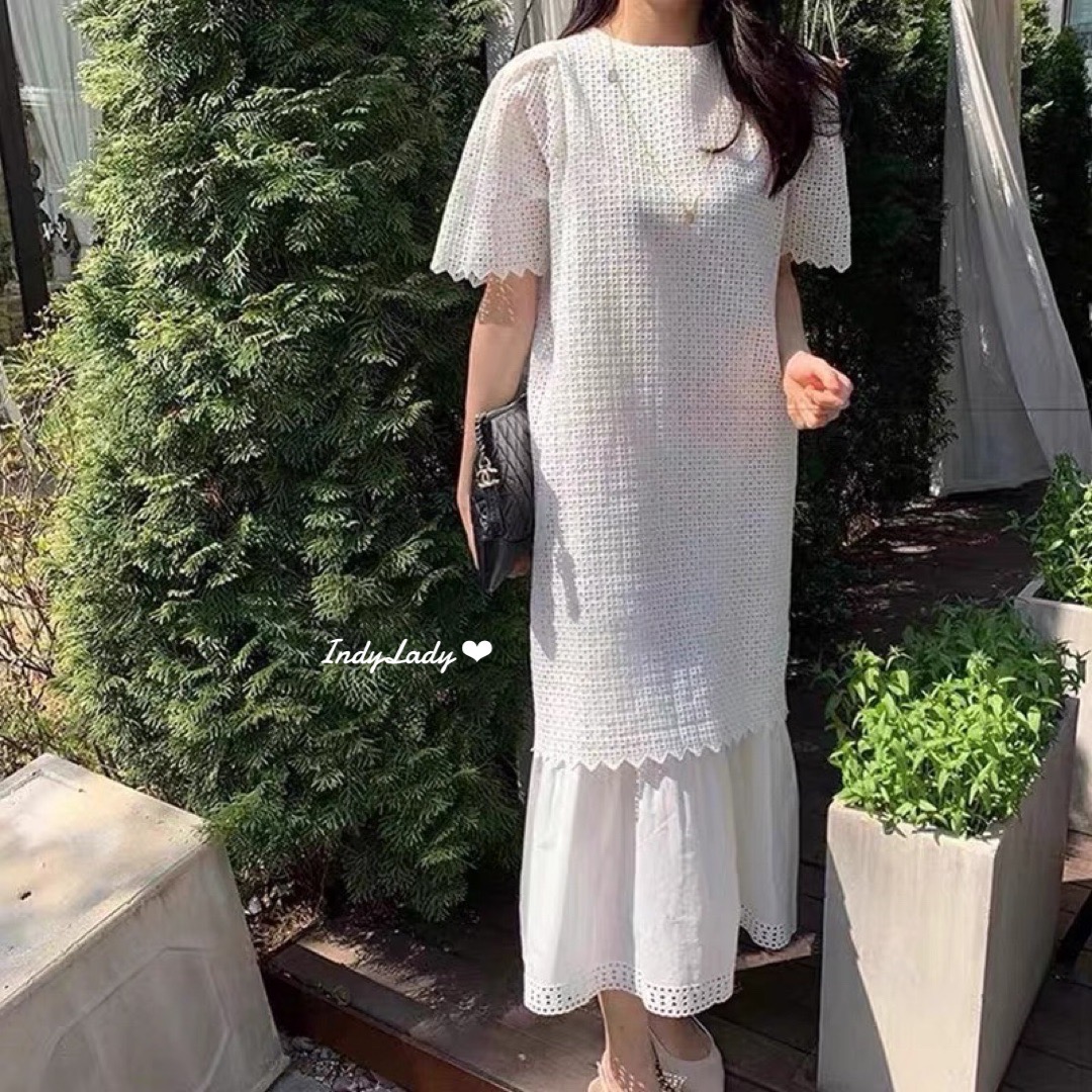 Dress งานลูกไม้ สีขาว