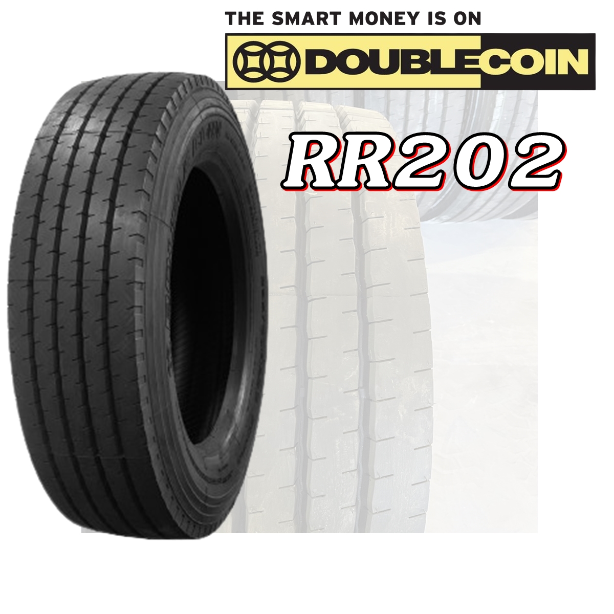 ยางรถบรรทุกเรเดียล ยี่ห้อ DOUBLE COIN รุ่น RR202 ขนาด 295/80R22.5 ,10.00R20 ,11R22.5