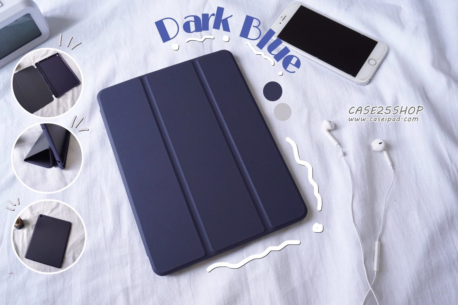 Smart Case มีที่เก็บปากกา [ สีกรมท่า ] - เคส iPad 9.7" Gen 5/6 (2017/2018)