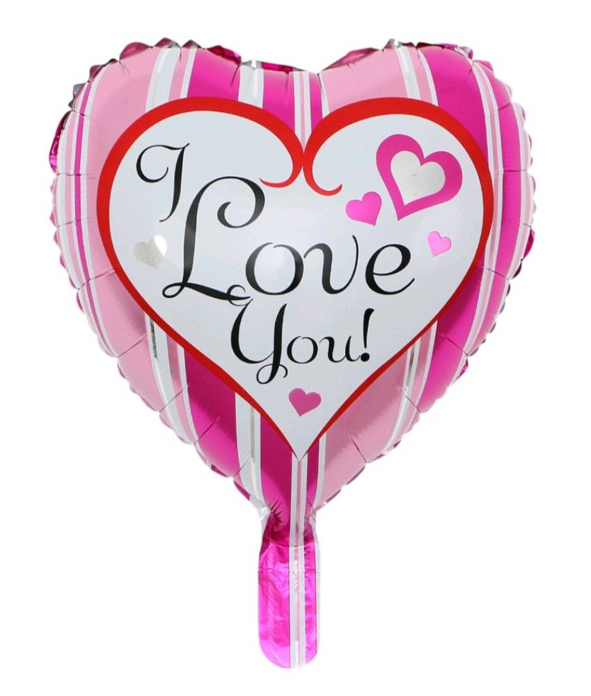 ลูกโป่งหัวใจ I Love You ขนาด18 นิ้ว Heart Foil Balloon