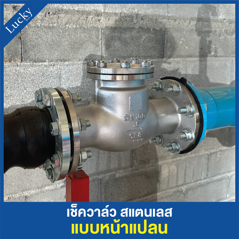 เช็ควาล์ว (Check Valve) เช็ควาล์วสแตนเลส แบบหน้าแปลน ขนาด 4 นิ้ว