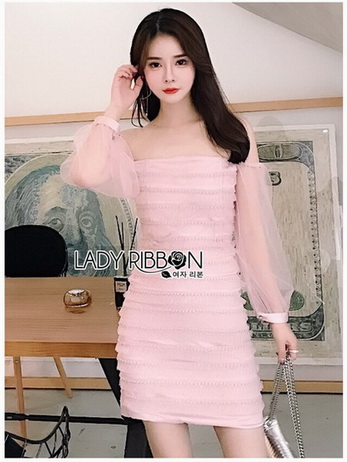 Frilled Tulle Lady Ribbon Dress