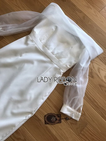 Crepe and Organza Dress เดรสผ้าเครป