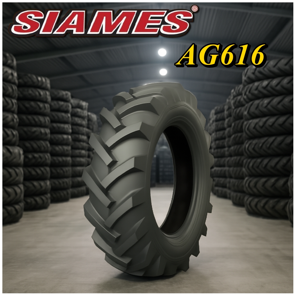 ยางรถไถ ขนาด 5.00-12 รุ่น AG616 (ก้างปลา) ชนิด TT 4PR ยี่ห้อ SIAMES