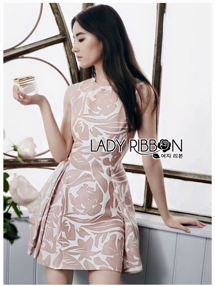 Lady Ribbon ออนไลน์ LR06090516 🎀 Lady Ribbon's Made 🎀 Lady Blaire Kathryn Classy Sweet Floral Printed Mini Dress