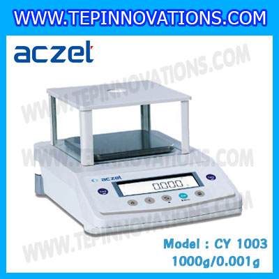 เครื่องชั่ง aczet cy1003 precision balance 1000gx0.001g เครื่องชั่งทศนิยม 3 ตำแหน่ง เครื่องชั่งละเอียดสูง1000g เครื่องชั่งน้ำหนัก1000g พิกัด 1000g ค่าละเอียด 0.001g เครื่องชั่งยี่ห้อ Aczet รุ่น CY1003