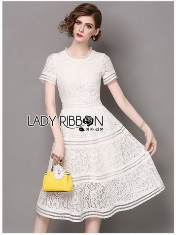 White Lace Dress เดรสผ้าลูกไม้สีขาว