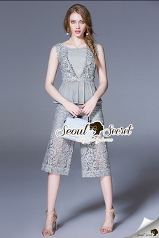 SS04010816 Seoul Secret Say's... Lacey V Pricess Lace set Material : สวยหวานแบบสาวมีคลาสด้วยเซ็ทเสื้อผ้าลูกไม้