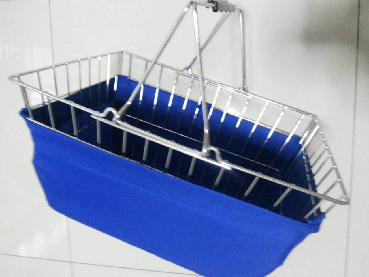 ตะกร้าโครเมียม+ผ้าหุ้ม