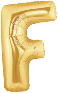 ลูกโป่งตัวอักษร F ขนาด 40 นิ้ว สีทอง Alphabet Letter Foil Balloon Gold Color