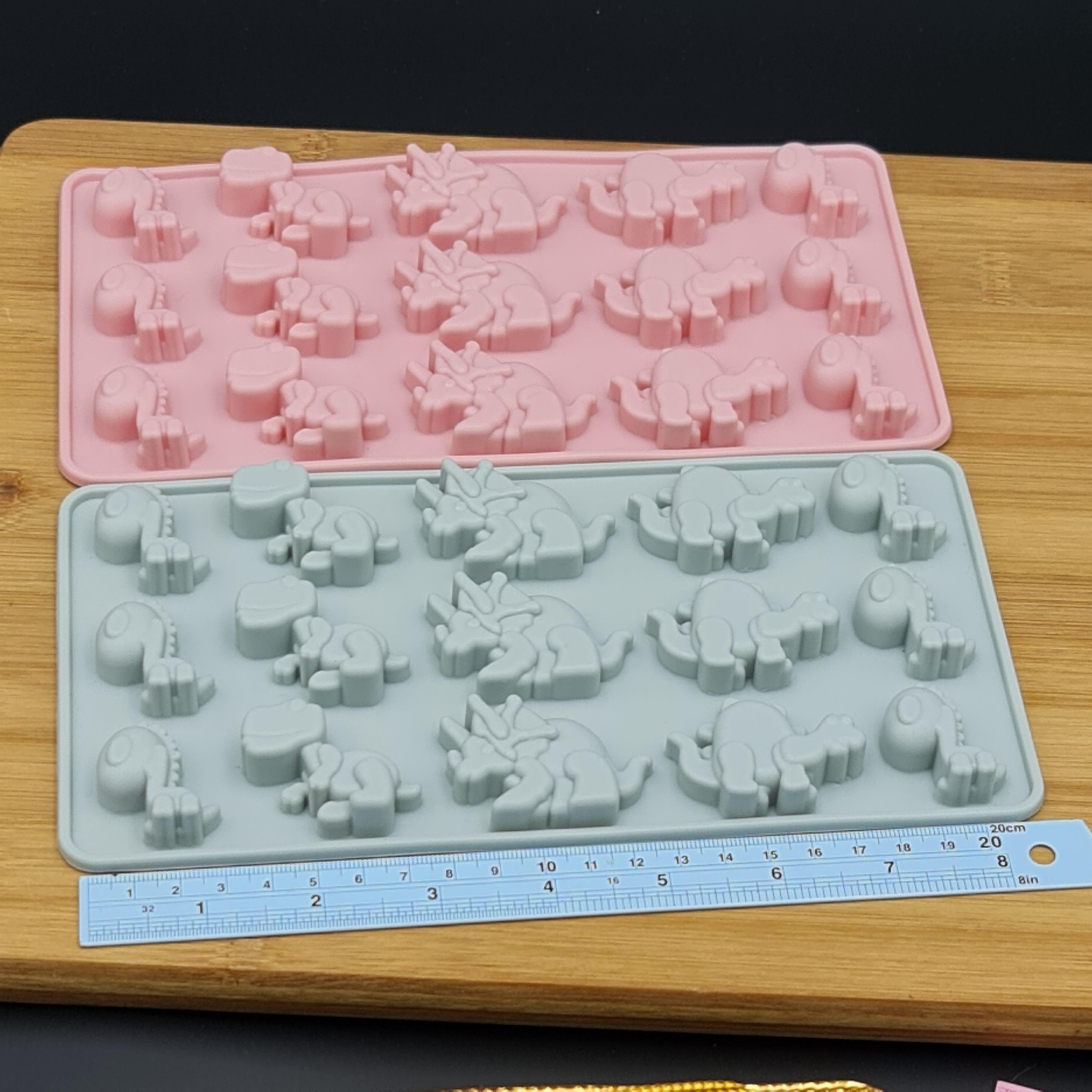 ✅🇹🇭 พิมพ์ซิลิโคน ไดโนเสาร์ #2 4ลาย พิมพ์วุ้น พิมพ์ช็อคโกแลตแม่พิมพ์ j12