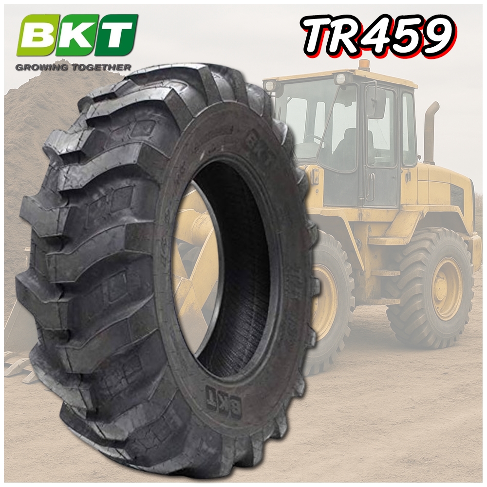 ยางรถอุตสาหกรรม รถตัก รถเกรด ขนาด 16.9-24 รุ่น TR459 ชนิด TL 12PR ยี่ห้อ BKT