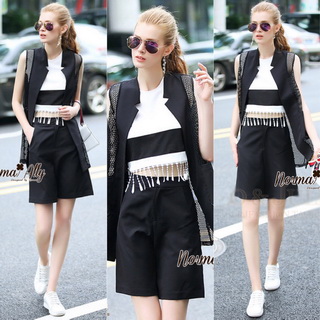 Lady Ribbon Online เสื้อผ้าออนไลน์ขายส่ง Normal Ally เสื้อผ้า NA07180816 🎉Normal Ally Present elegance Blazer top model set🎉