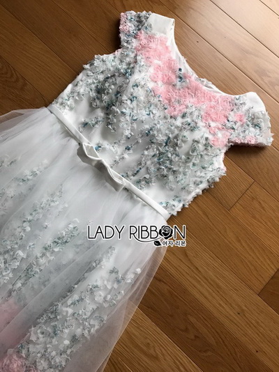 🎀 Lady Ribbon's Made 🎀 Lady Catherine Dreamy Little Princess Flower Embroidered Tulle Dress