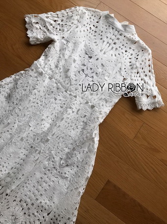 Lace Shirt Dress เชิ้ตเดรสผ้าลูกไม้สีขาว