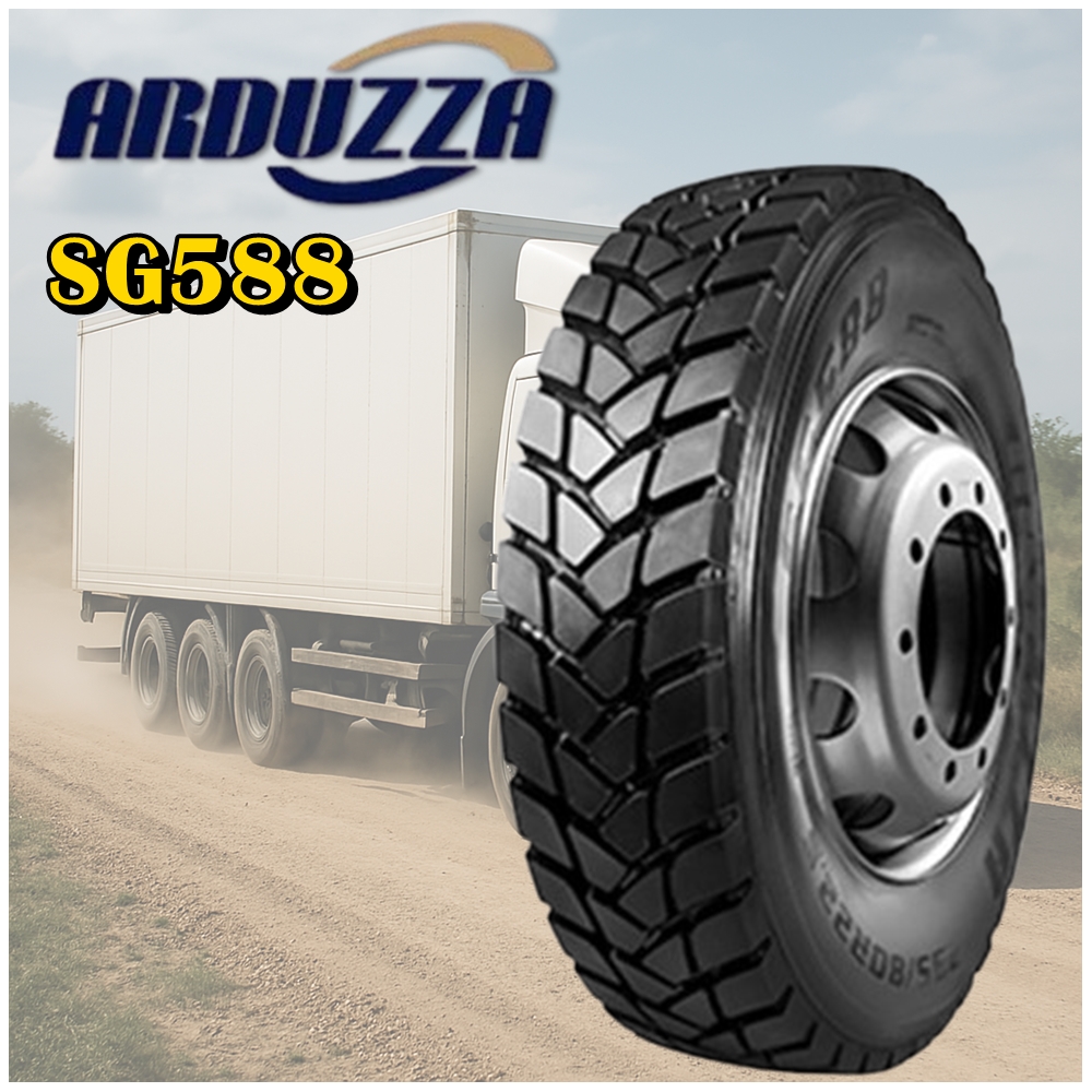 ยางรถบรรทุก เรเดียล ขนาด 295/80R22.5 รุ่น SG588 ชนืด T/L 18PR (ลายผีเสื้อ) ยี่ห้อ ARDUZZA