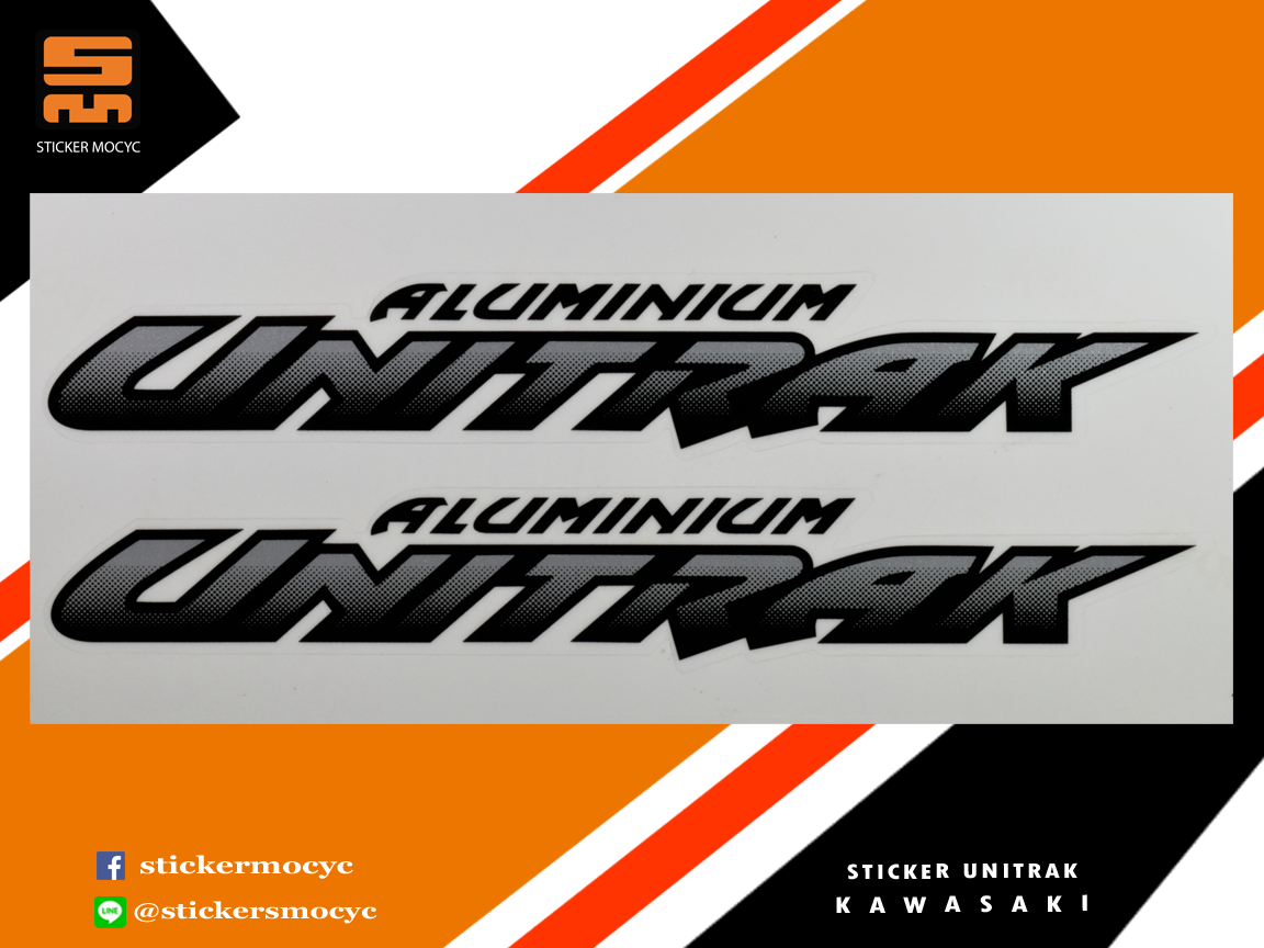 สติ๊กเกอร์ Unitrak สีดํา สำหรับ Kawasaki