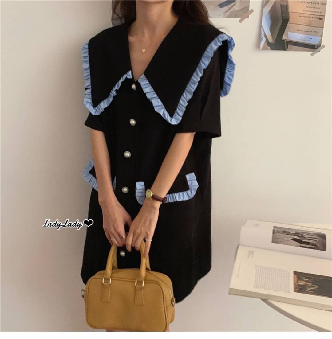 dress แขนสั้น งานเรียบสวย