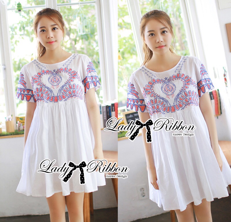 🎀 Lady Ribbon's Made 🎀 Lady Rosalyn Ribbon Mini Dress มินิเดรสพิมพ์ลายดอกไม้