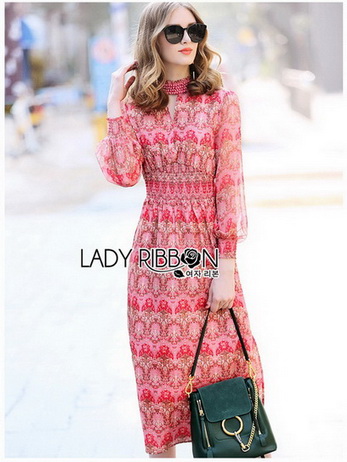 Lady Eva Summer Blossom Smock Printed Dress