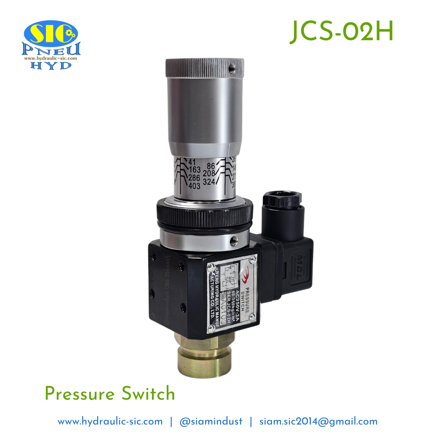 JCS-02N,JCS-02NL,JCS-02H : JF-JCS-02** (Pressure Switch) เพรสเชอร์สวิทช์ สวิทช์แรงดันไฮดรอลิค