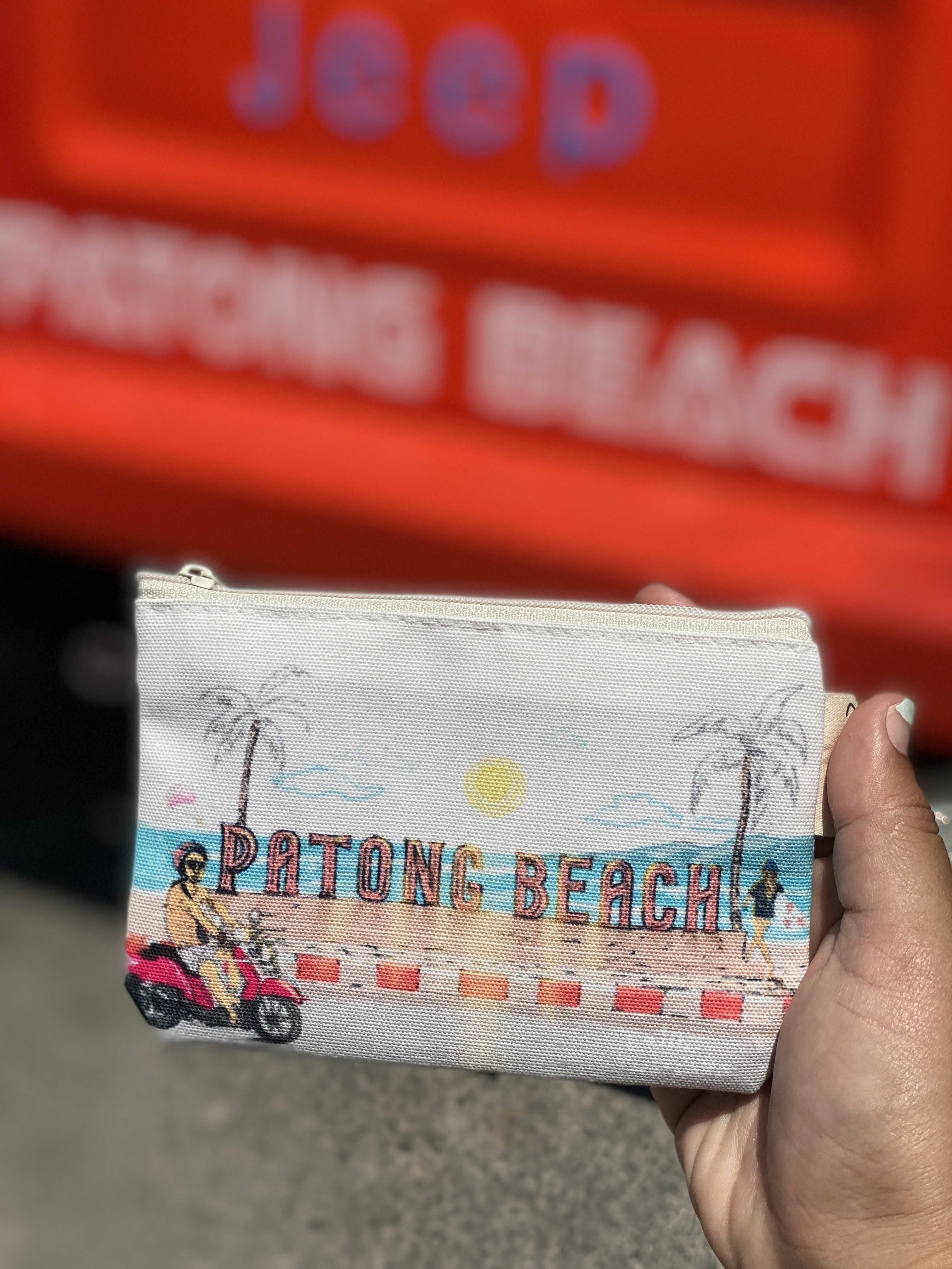 กระเป๋าใส่บัตรและเหรียญลายป่าตอง ภูเก็ต Patong Phuket