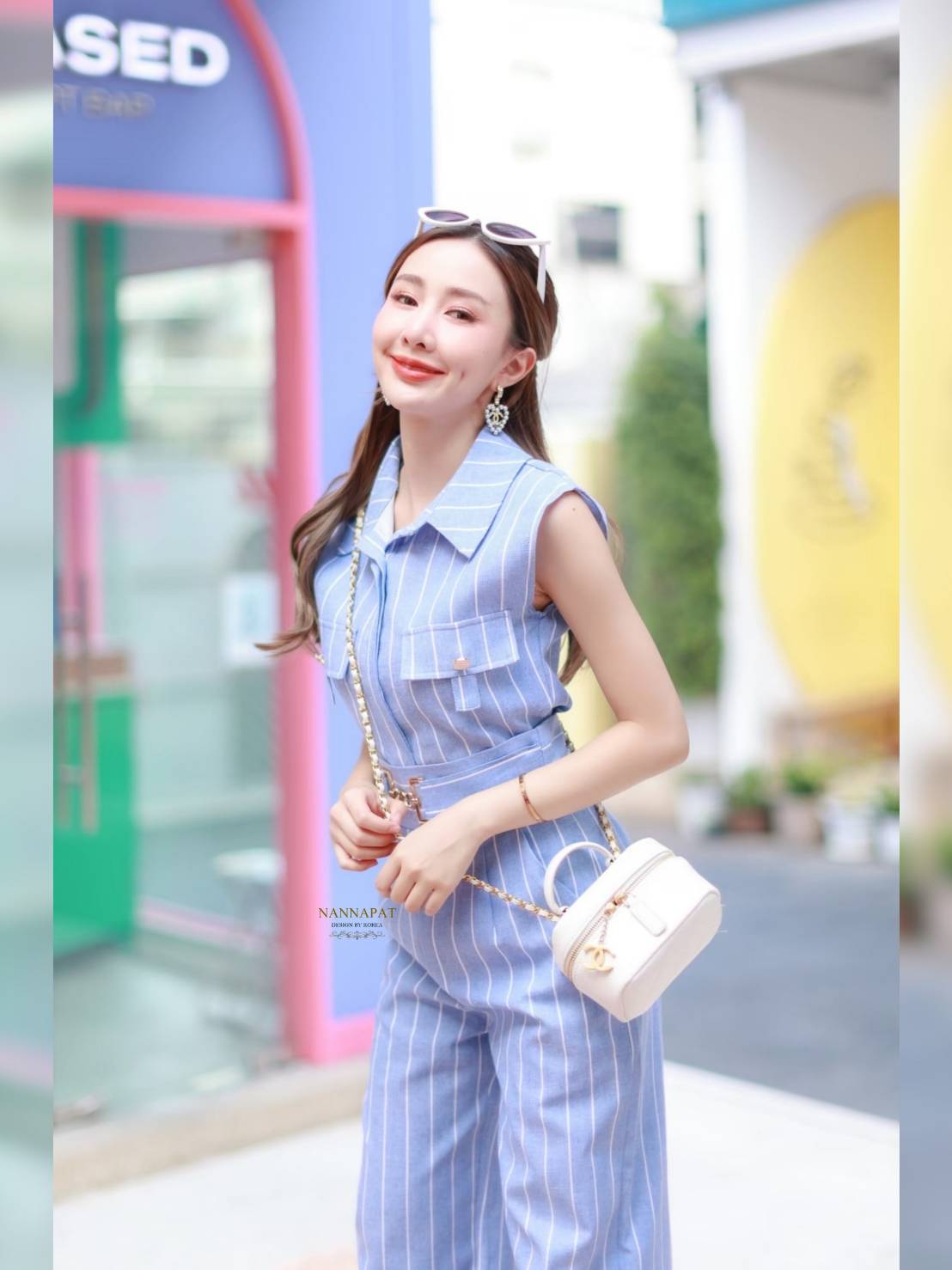 ผ้าทอลายนะคะ หนานุ่มสีฟ้า