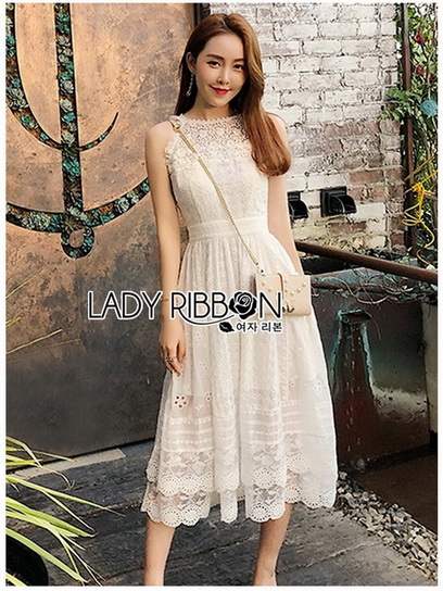 เดรสแขนกุดผ้าลูกไม้สไตล์ซัมเมอร์