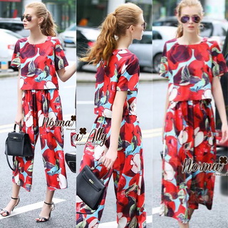 Lady Ribbon Online เสื้อผ้าออนไลน์ขายส่ง Normal Ally เสื้อผ้า,NA06220816 🎉Normal Ally Present D&G Apple Summer casual set🎉 (เสื้อ + กางเกง)