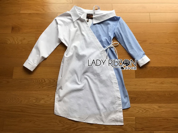 Shirt Dress Lady Ribbon ขายเชิ้ตเดรส
