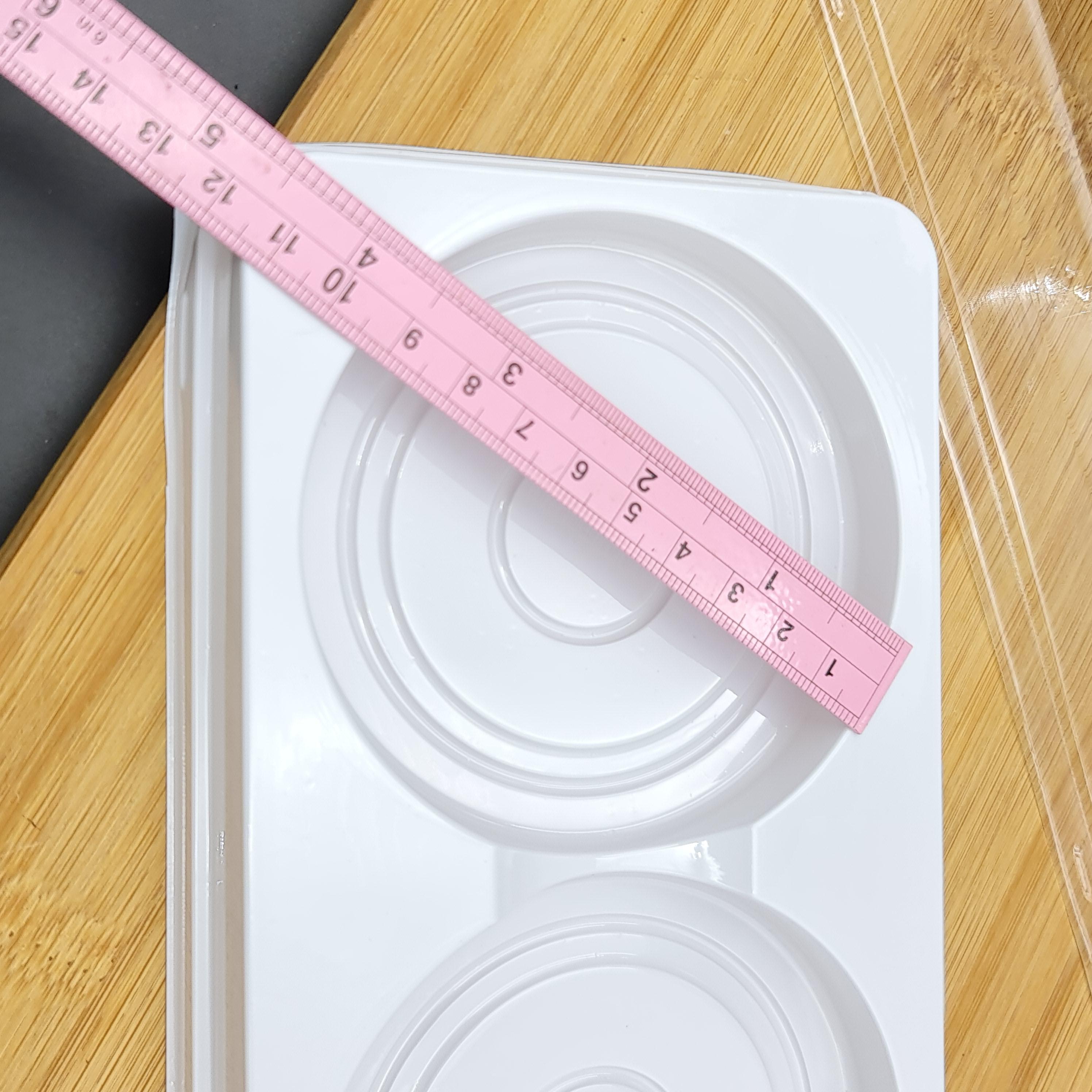 กล่องเบเกอรี่ 2ช่องกลม+ส้อมชมพู 20ชุด ตำหนิตามภาพ2 บรรจุภัณฑ์ เบเกอรี่ พลาสติกฐานขาวฝาใส bbpo j12