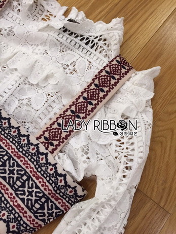 Lady Rosie White Lace Shirt Dress