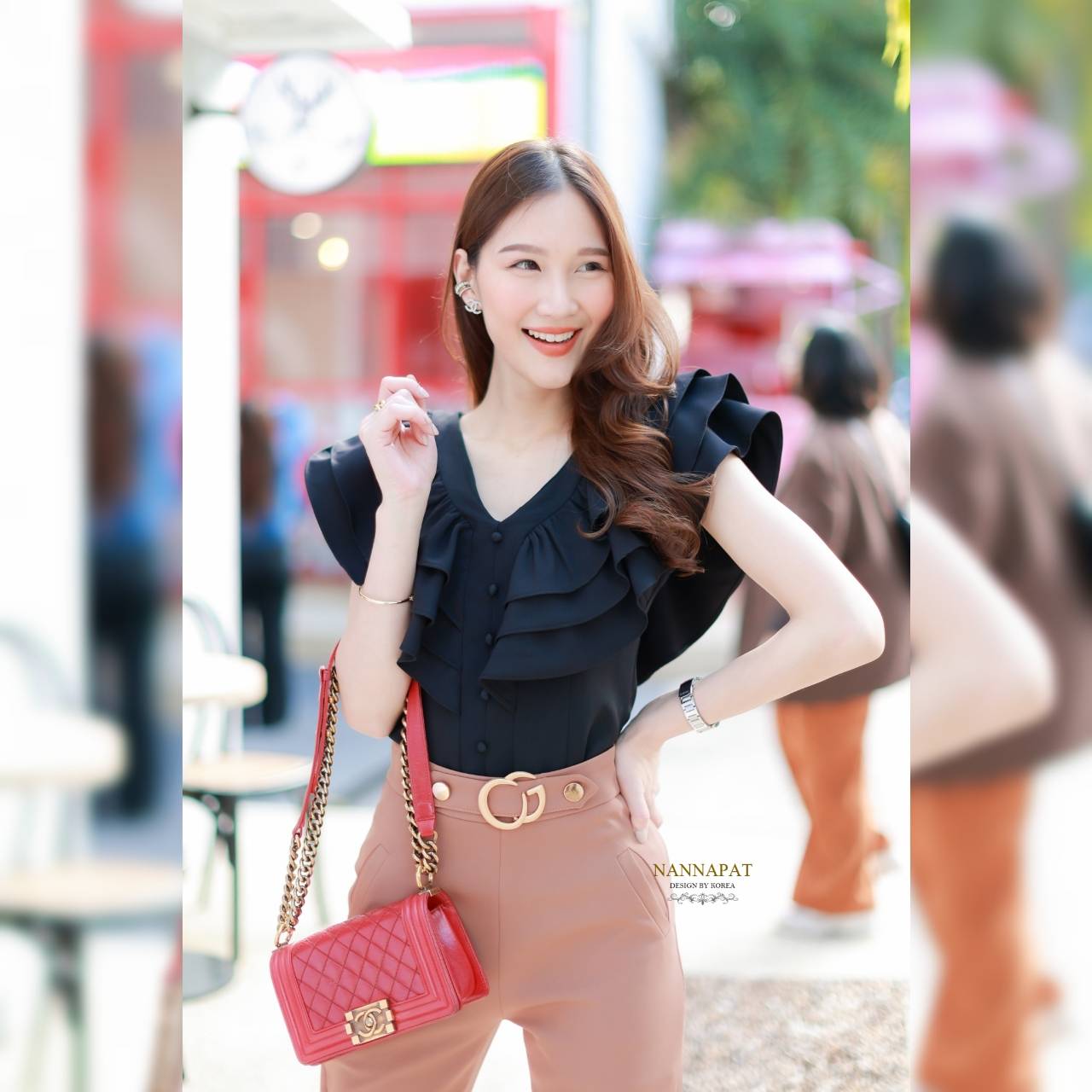 เซท2ชิ้นเสื้อซิปหลัง