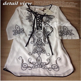 Chiffon Dress เดรสปักลาย