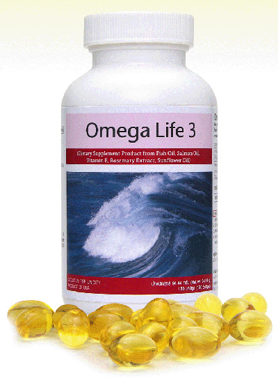 OMEGA LIFE 3 โอเมก้า ไลฟ์ ทรี น้ำมันปลาแซลมอน บำรุงสมอง ผิวพรรณ สายตา