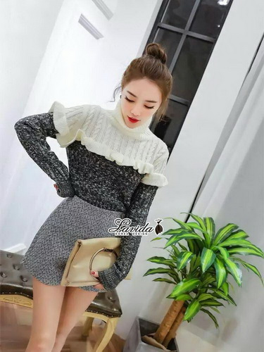 เสื้อไหมพรมสีขาวสวยเก๋