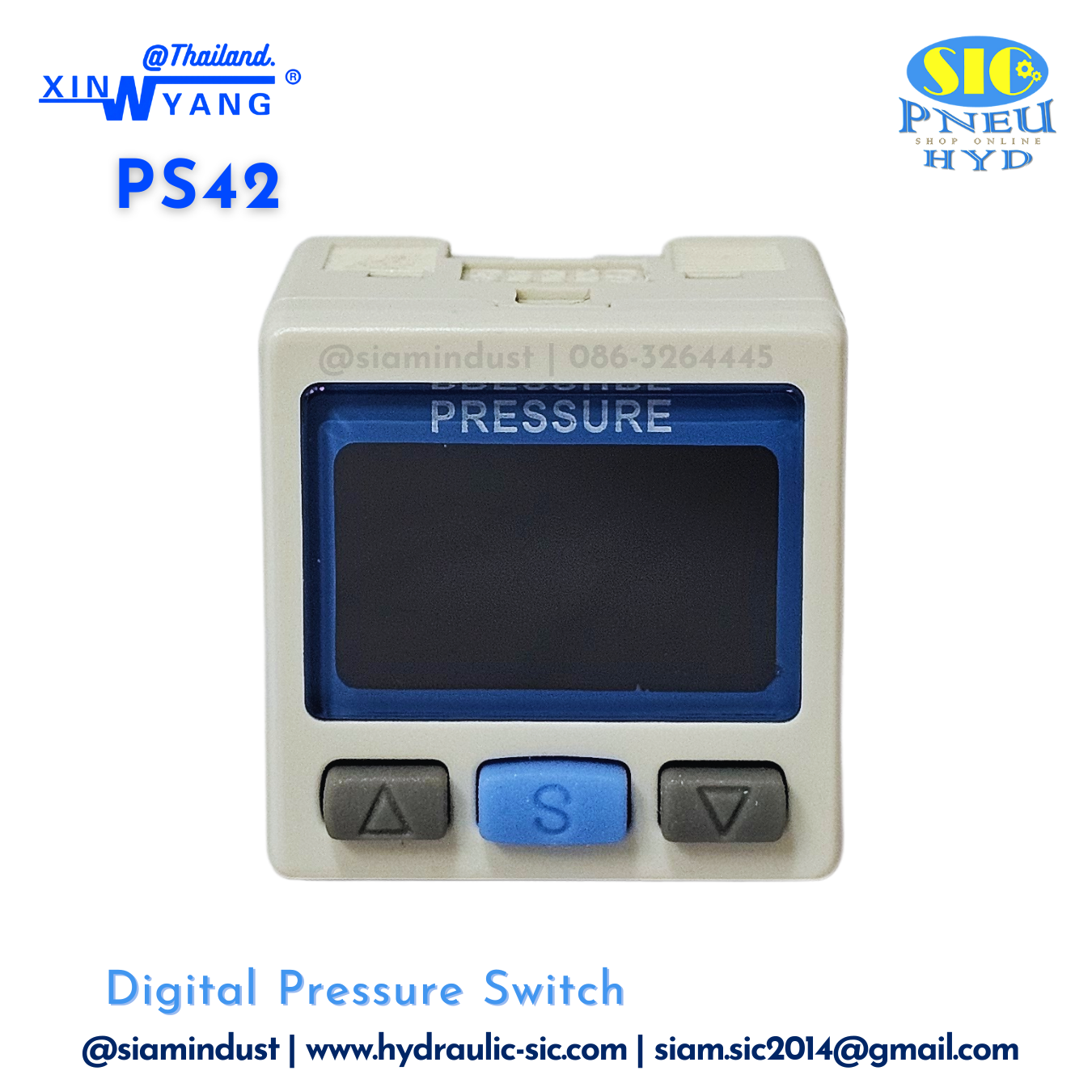 PS42 สวิทช์แรงดันลม แบบดิจิตอล Digital Pressure Switch XINYANG