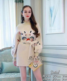 เสื้อกันหนาวผ้าหนาปลายแขนจั้ม