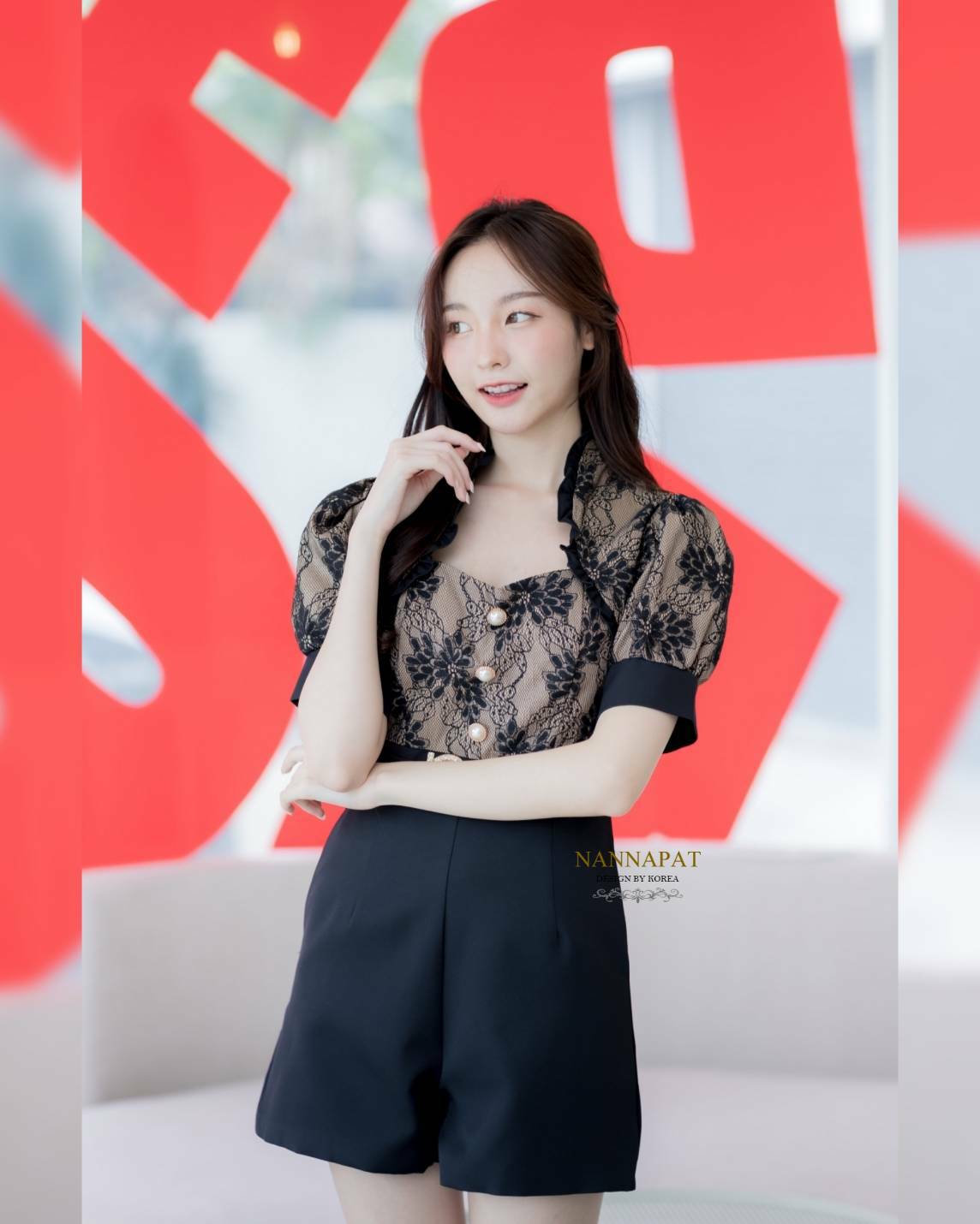 ผ้าลูกไม้เนื้อดี มีซับในทั้งตัว