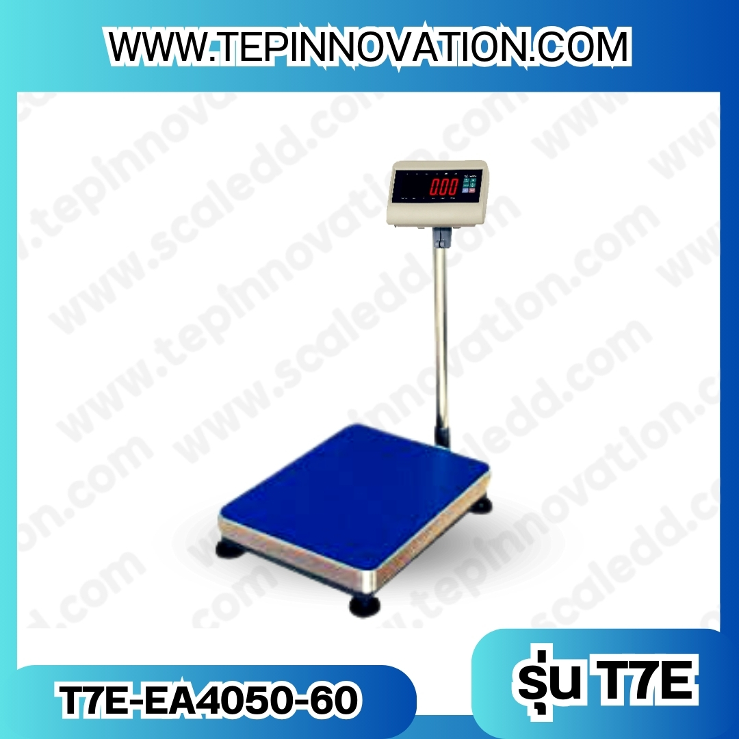 เครื่องชั่งน้ำหนักดิจิตอล พิกัด60kg ความละเอียด10g ขนาดแท่นชั่ง40*50cm รุ่น T7E (เครื่องชั่งผ่านตรวจรับรองจากสำนักชั่งตวงวัด)
