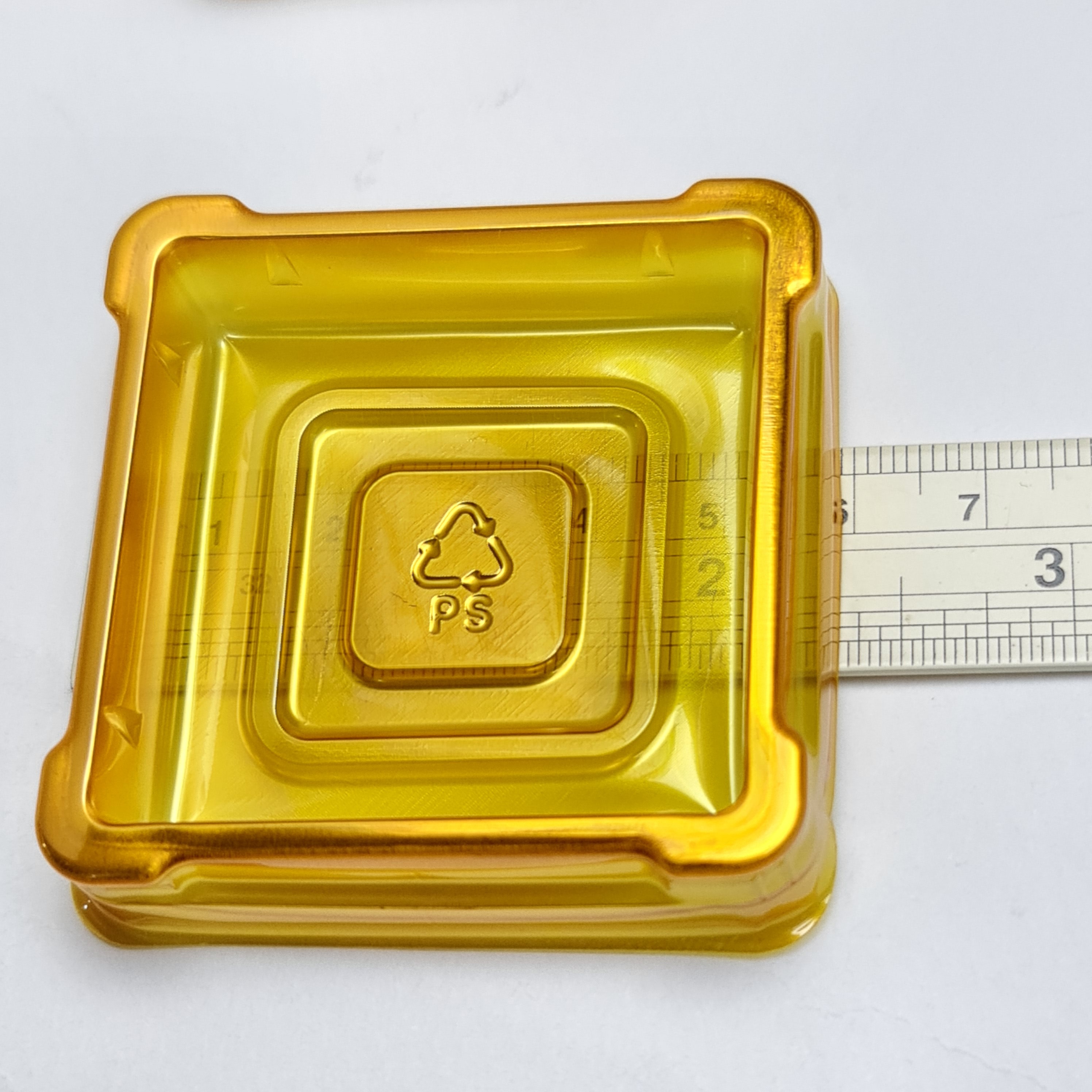 กล่องเบเกอรี่ 4.5cm. ps me ทอง+ฝาใส ~50ชุด/แพ็ค กล่องขนมไหว้พระจันทร์ ขนมเปี๊ยะ ขนมไหว้
