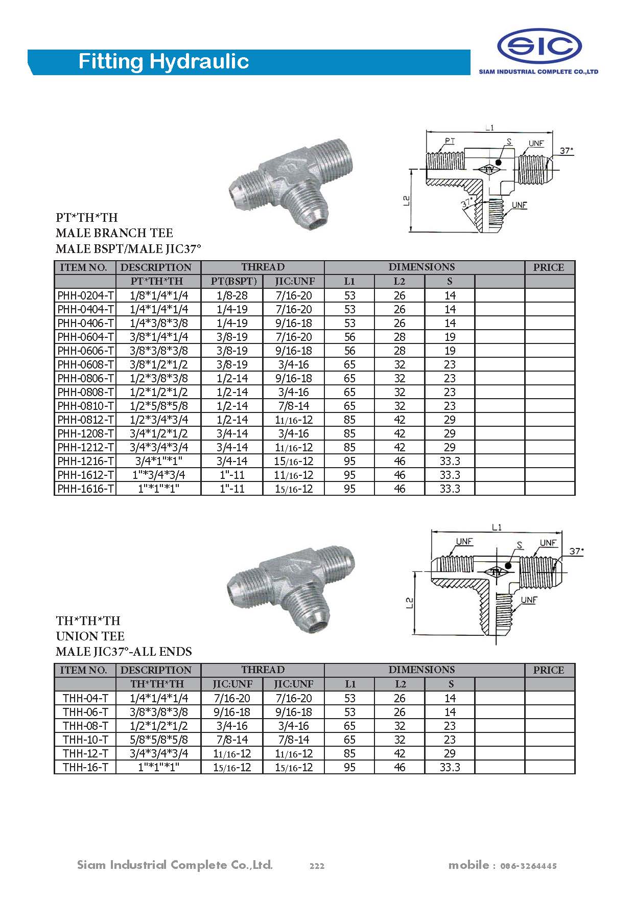 ข้อต่อไฮดรอลิค Fitting Hydraulic 3000 PSI