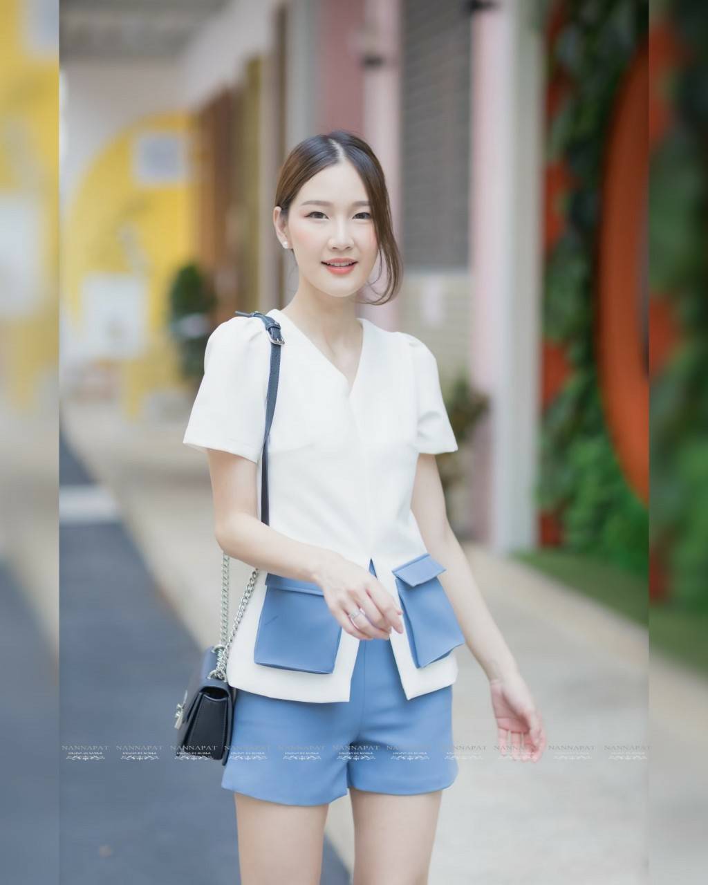 เซทงานซิปหลัง แต่งกระเป๋าคู่