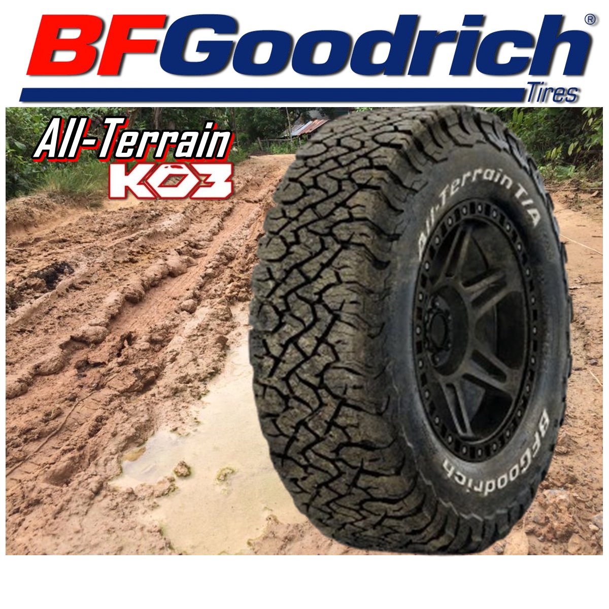 ยางรถยนต์ ขนาด 265/70R16 ,265/70R17 รุ่น All-Terrain Ko3 ยี่ห้อ BF Goodrich (แถมจุ๊บลม)